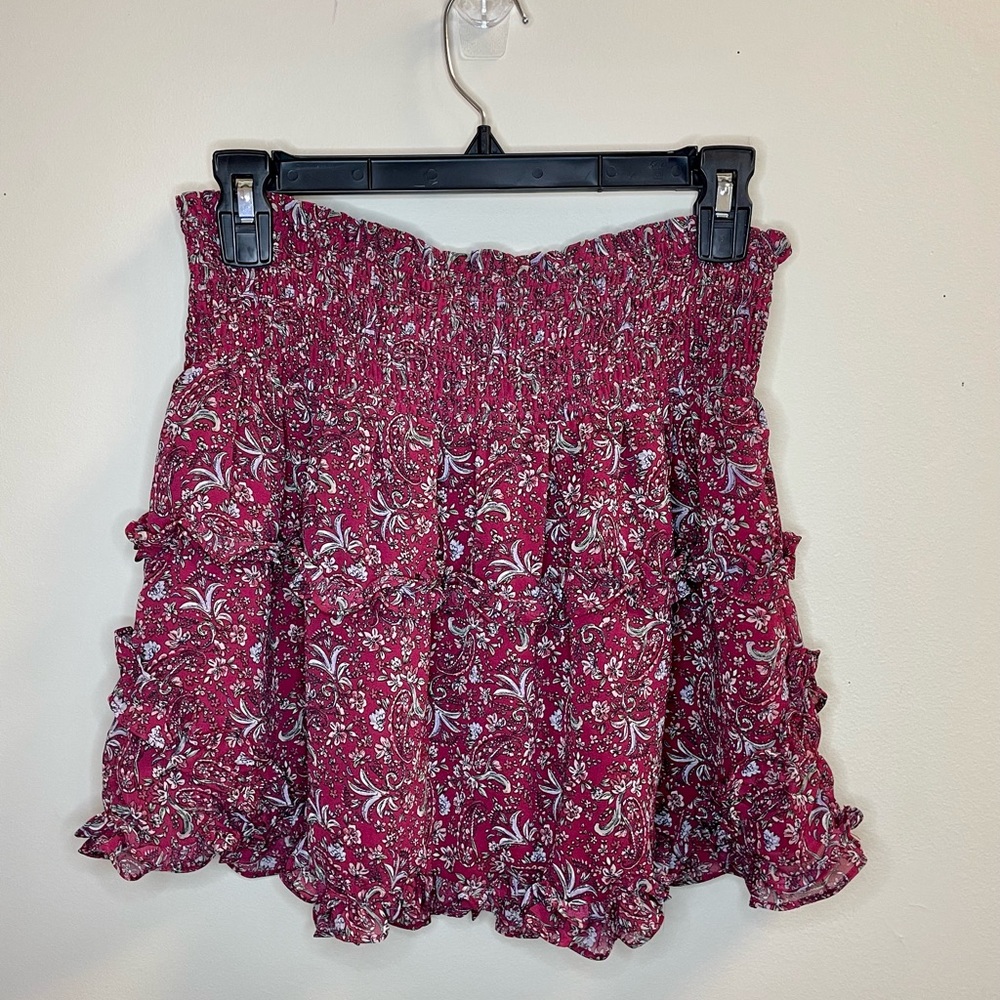 Floral magenta skirt